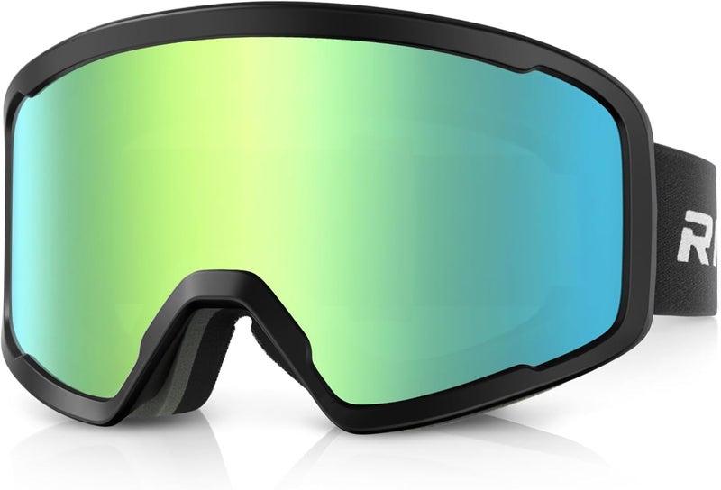 RIOROO Ski/Snowboard Goggles for Men Women, OTG Snow Goggles Anti Fog 100% UV Protection Snowboarding Goggles - Image 1